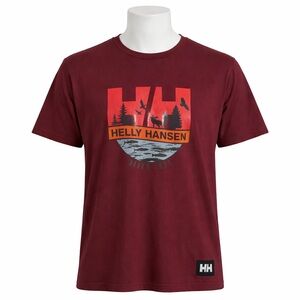 Size XL Helly Hansen Men’s Burgundy Mountain Graphic T Shirt
